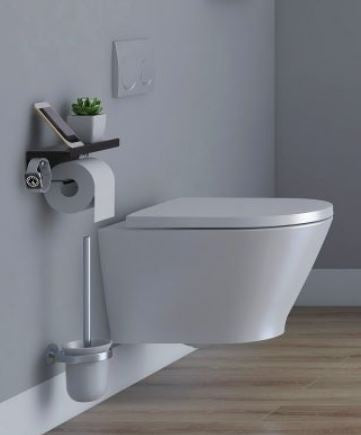 Essentials Blade Rimless Round Wall Hung Pan - White Gloss