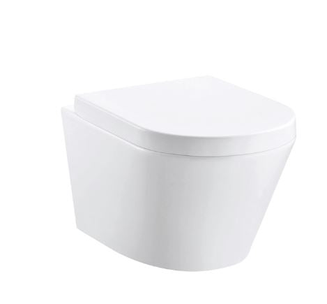 Essentials Arco 520mm Rimless Wall Hung Pan White