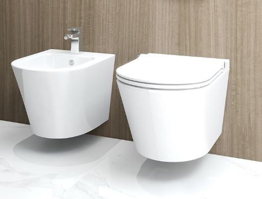 Essentials Arco 520mm Rimless Wall Hung Pan White