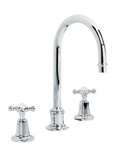 Lefroy Brooks Classic Tubular Basin Mixer w/ Click-Up Waste