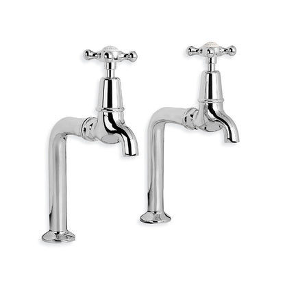 Lefroy Brooks Connaught Handle Kitchen Bib Taps & Pillars (choose pair)