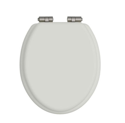 Heritage Chantilly WC Seat Soft closeC Brushed Nickel Hinge