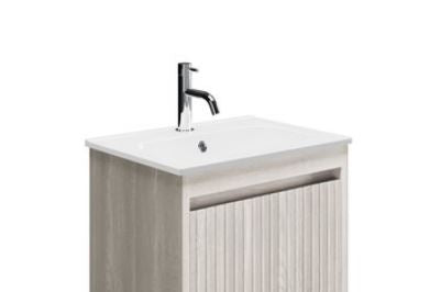 Crosswater Flute 470mm White 1 Tap Hole Basin