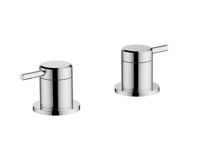 Hoxton 63mm Panel Valves w/ 2 Tap Holes in Chrome Finish