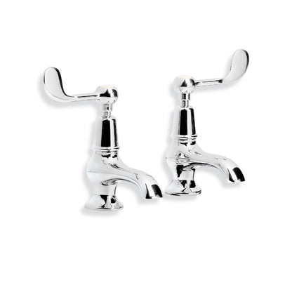 Lefroy Brooks Connaught Lever Bath Pillar Taps (choose finish)