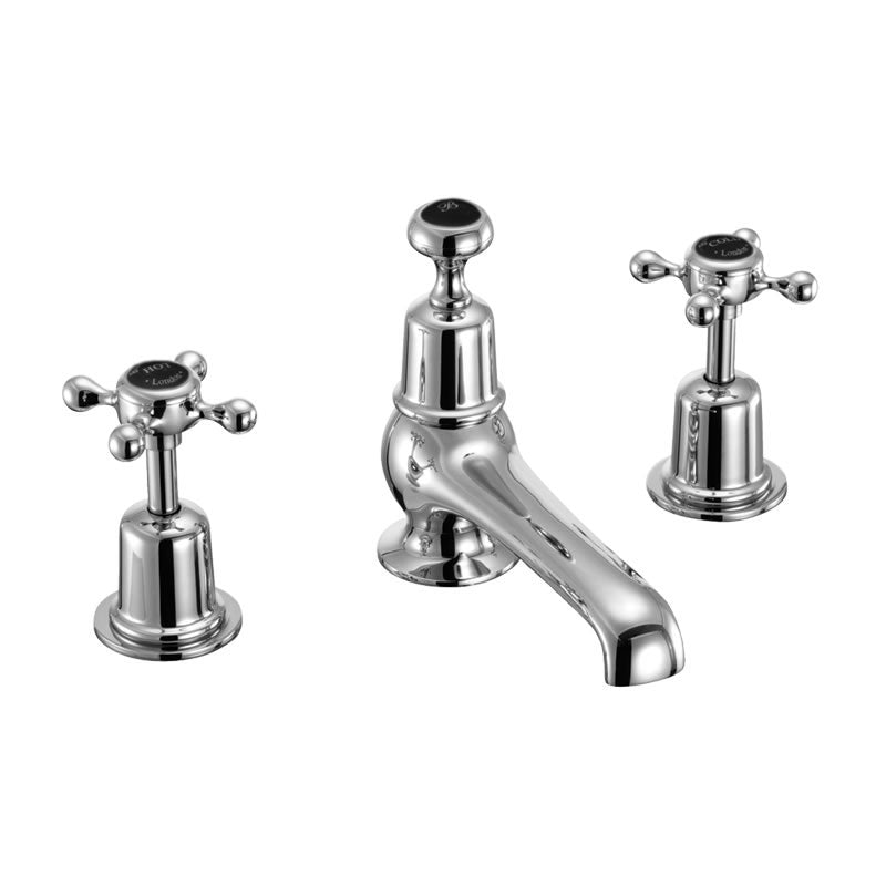 Burlington Claremont 3 Tap Hole Thermostatic Mixer w/ Waste