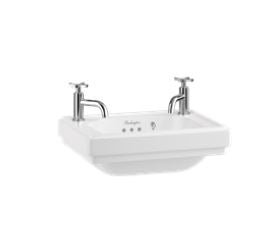 Burlington Riviera 450mm Cloakroom Basin - 2 Tap Hole