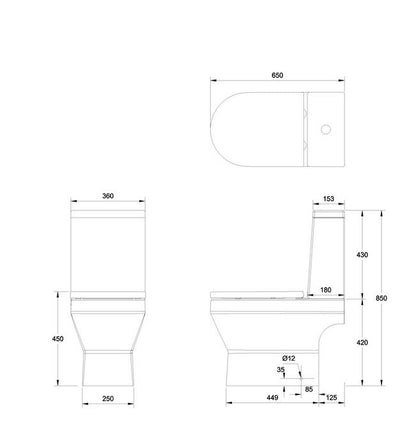 Curve2 Close Coupled Cistern For a Modern & Efficient Design