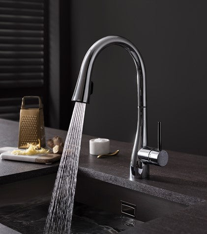 Crosswater Cook Side Lever Kitchen Mixer with Concealed Dual Function Spray