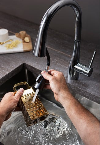 Crosswater Cook Side Lever Kitchen Mixer with Concealed Dual Function Spray