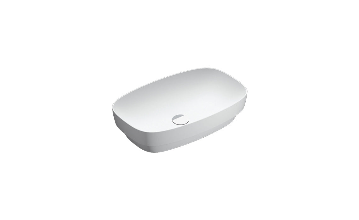 Green Lux 600 x 380mm Satin White Basin