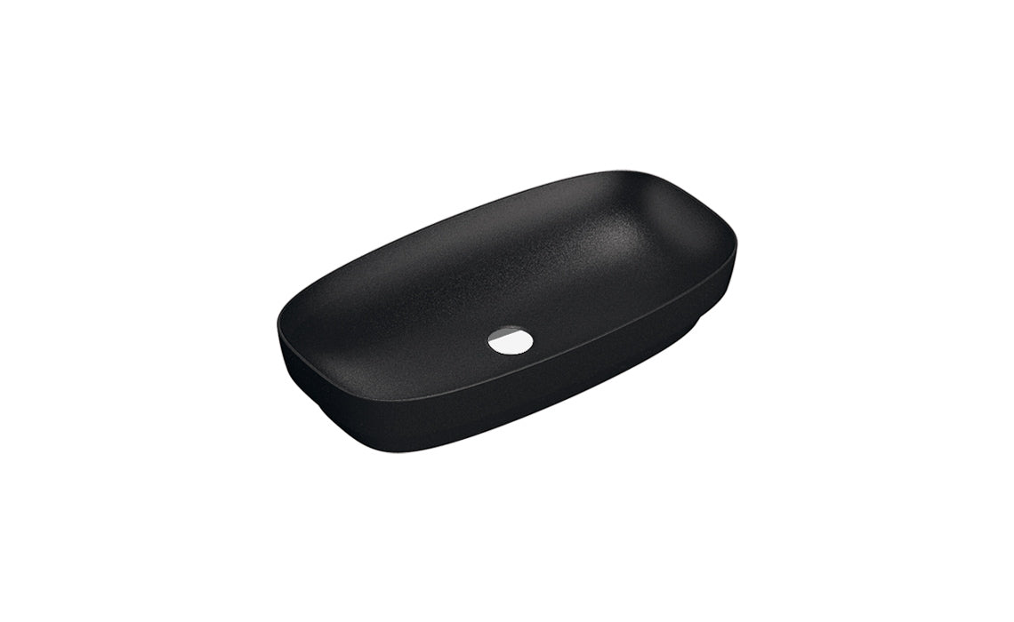 Green Lux 750 x 400mm Countertop Satin black Basin