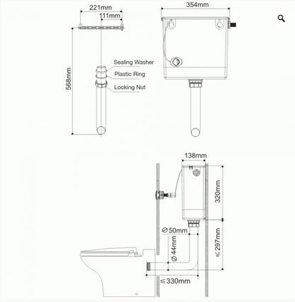 Essentials Compact Hideaway Concealed Cistern