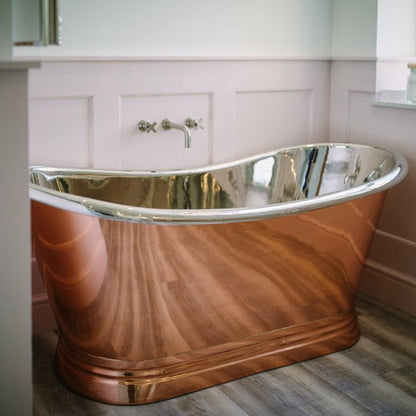 BC Designs Copper & Nickel Boat Bath 1500 x 700mm
