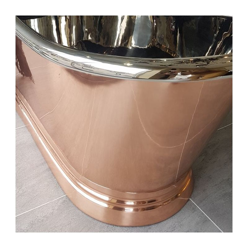 BC Designs Copper & Nickel Boat Bath 1500 x 700mm