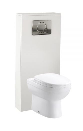 Essentials Echo Cistern Frame Cover in White Gloss