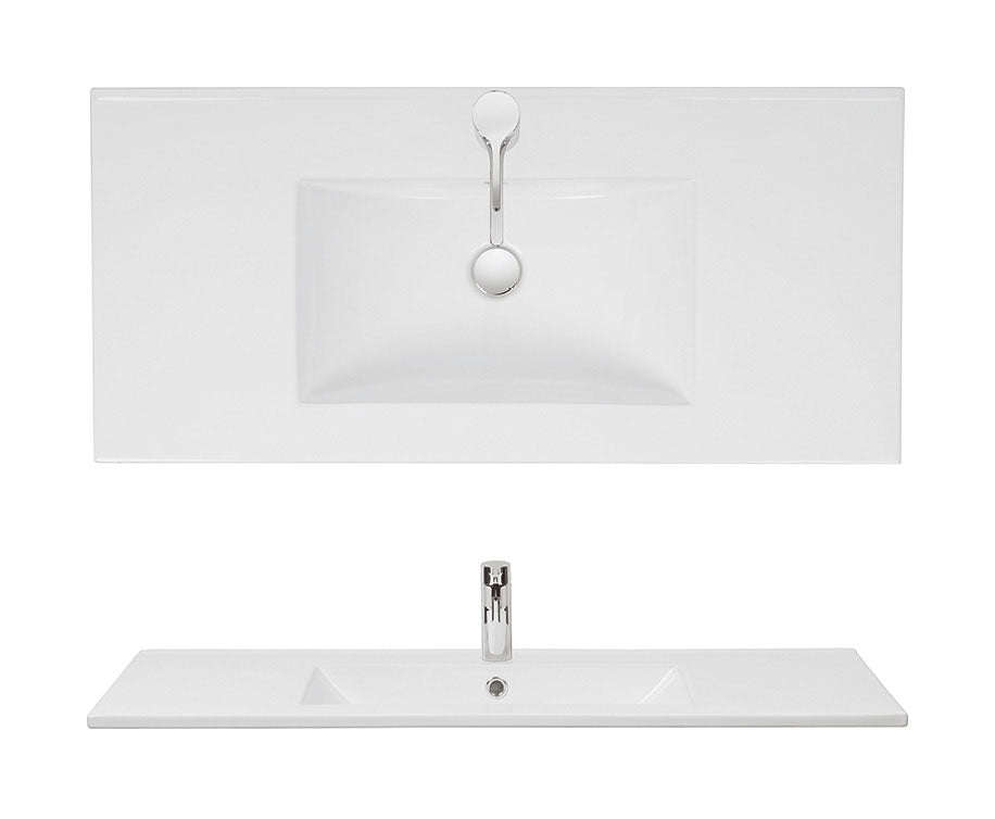 Crosswater Glide II 1000x450mm Wall Hung Vanity Unit  - White Gloss