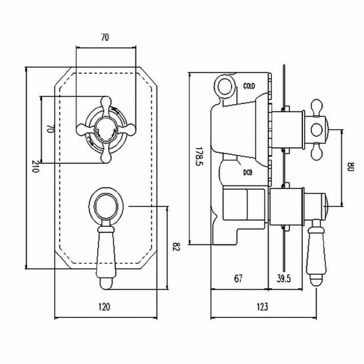BC Designs Victrion 1 Outlet Shower Concealed Shower Valve