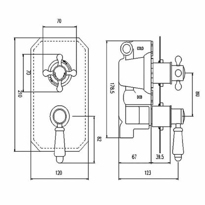 BC Designs Victrion 1 Outlet Shower Concealed Shower Valve