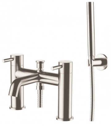 Just Taps Inox Deck Mounted Bath Shower Mixer With Kit