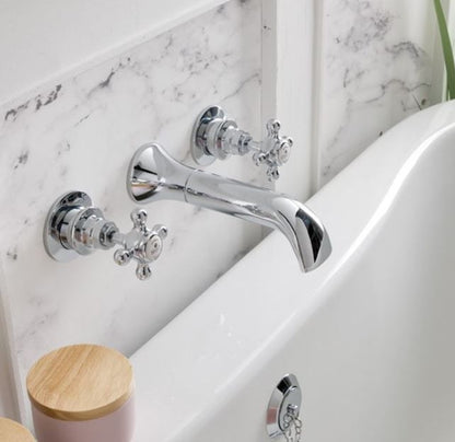BC Designs Victrion 3-Hole Wall Bath Filler w/ Spout