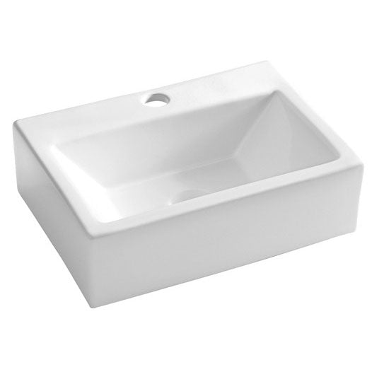 Crosswater Gerona 425x305 Wall-Mounted Basin - 1 Tap Hole