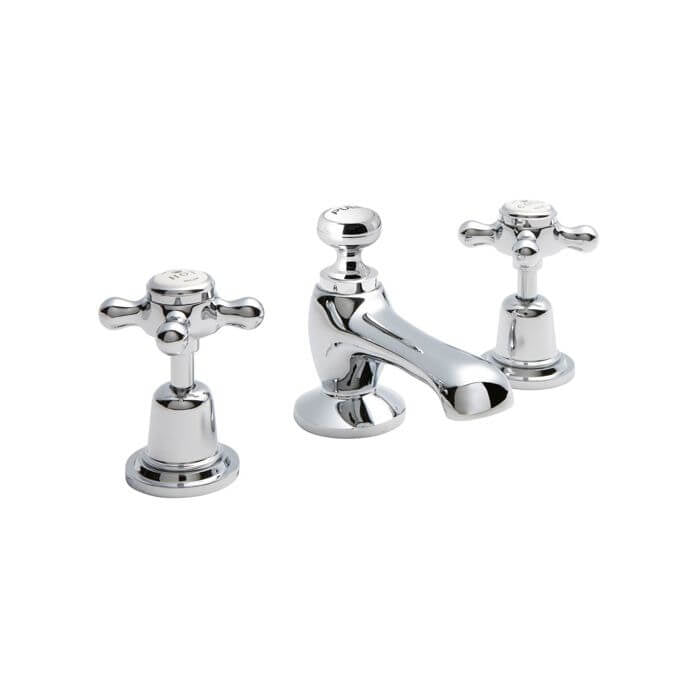 BC Designs Victrion Crosshead 3-hole Deck Basin Mixer