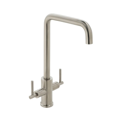 VADO Spirit Mono Sink Mixer - Swivel Spout - Brushed Stainless Steel Finish