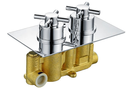 Cross Chrome Concealed Shower Valve 1 outlet