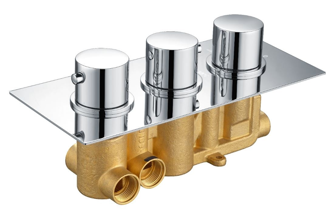 Lever Chrome Concealed Shower Valve 3 outlet