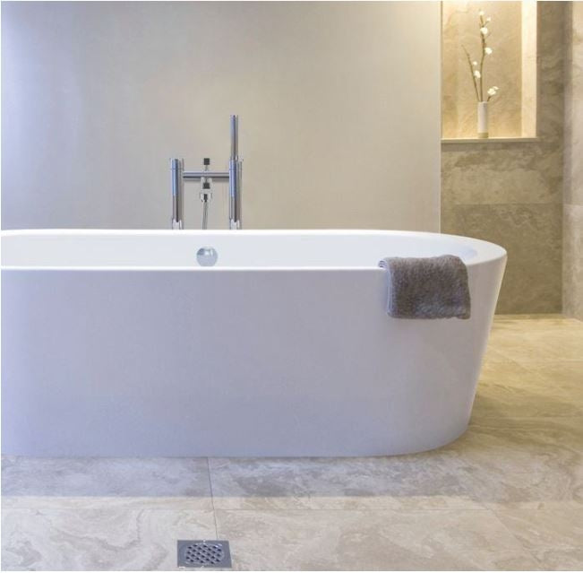 BC Designs Plazia 1780 x 800mm Free Standing Bath Double Ended White Gloss