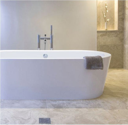 BC Designs Plazia 1780 x 800mm Free Standing Bath Double Ended White Gloss