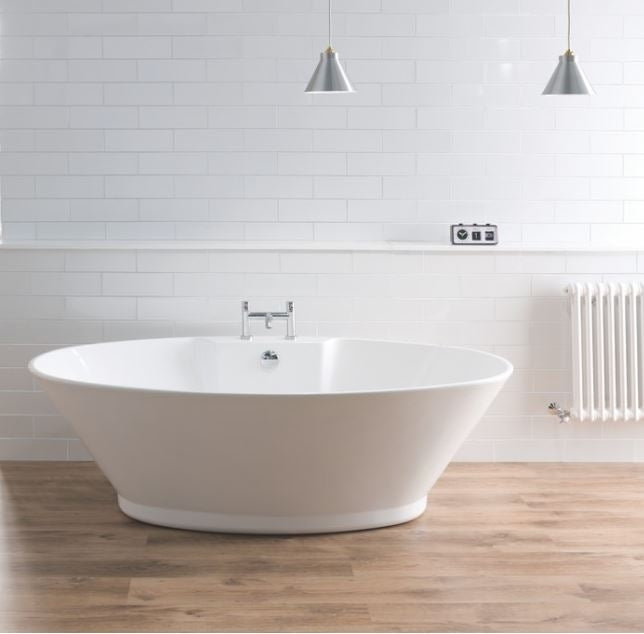 BC Designs Chalice Minor 1650 x 900mm Free Standing Double Ended Bath White Gloss