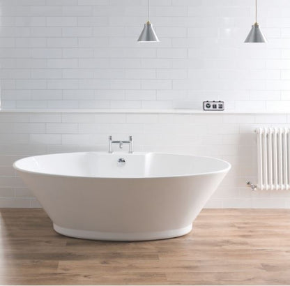 BC Designs Chalice Minor 1650 x 900mm Free Standing Double Ended Bath White Gloss