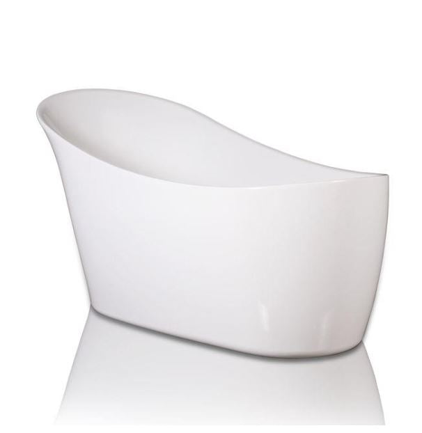 BC Designs Slipp 1590 x 675mm Free Standing Slipper Bath White Gloss
