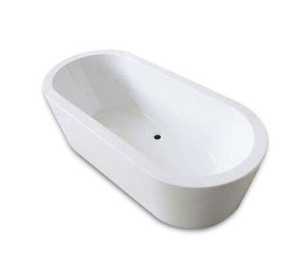 BC Designs Plazia 1780 x 800mm Free Standing Bath Double Ended White Gloss