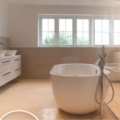 BC Designs Ovali 1805 x 850mm Double Ended Free Standing Bath White Gloss
