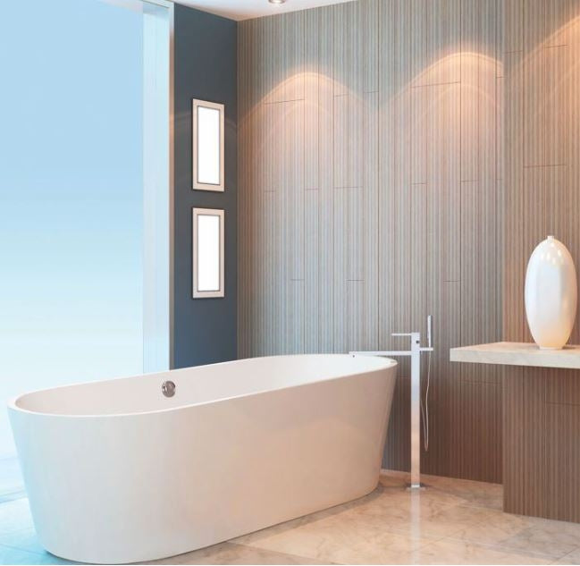 BC Designs Viado 1580 x 740mm Free Standing Bath Double Ended White Gloss