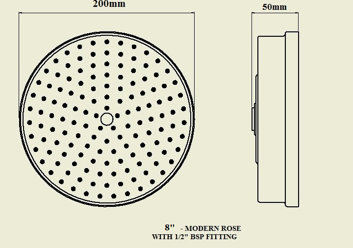 Crosswater Waldorf Chrome Shower Head 8 Inch