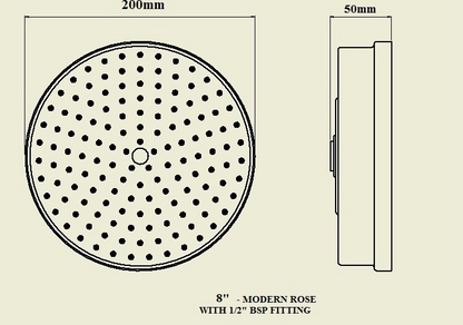 Crosswater Waldorf Easy Clean Chrome Shower Head 8 Inch
