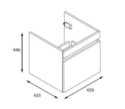 Dalston 500mm Wall Mounted Vanity Unit - Matt Blue