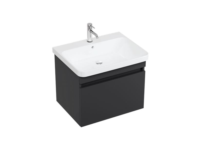 Dalston 600mm Wall Mounted Vanity Unit in Matt Grey
