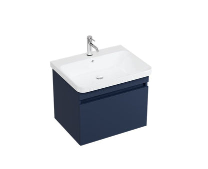 Dalston 600mm Wall Mounted Vanity Unit - Matt Blue