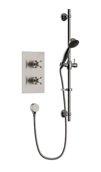 Dawlish Concealed Valve & Shower Kit Brushed Nickel