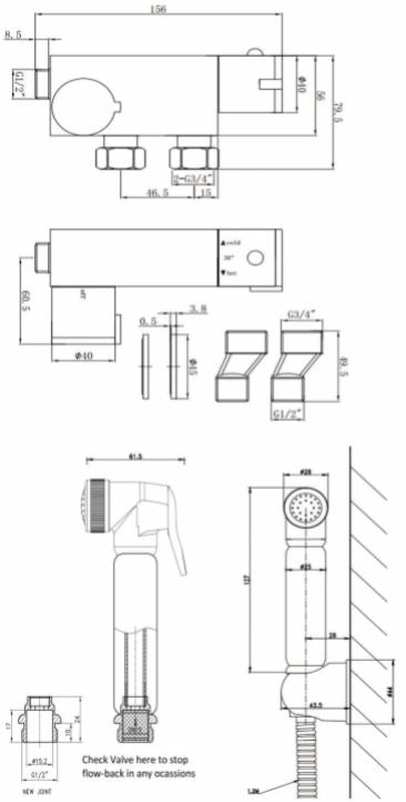 Experience Comfort with the Thermostatic Chrome Douche Set