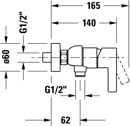 Duravit D-Neo Single lever shower mixer for exposed installation