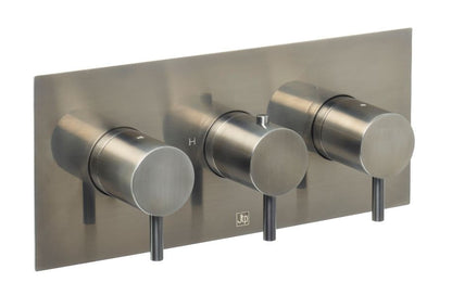 3 Outlet Thermo Conc Valve Horizontal Black Chrome