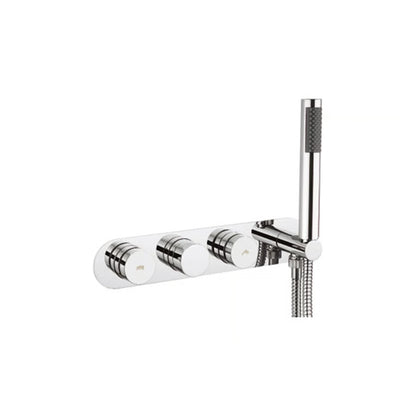 Crosswater Dial Central Thermostatic Shower Valve with 2 Way Diverter & Handset Chrome