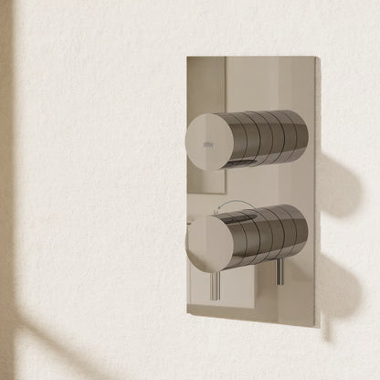 Crosswater Dial Kai Lever Single Outlet Thermostatic Shower Valve Chrome