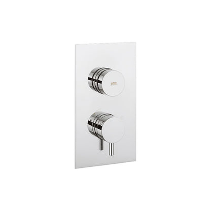 Crosswater Dial Kai Lever Single Outlet Thermostatic Shower Valve Chrome